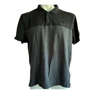 Men’s Calvin Klein Black & Dark Grey Colorblock Polo Size: XL